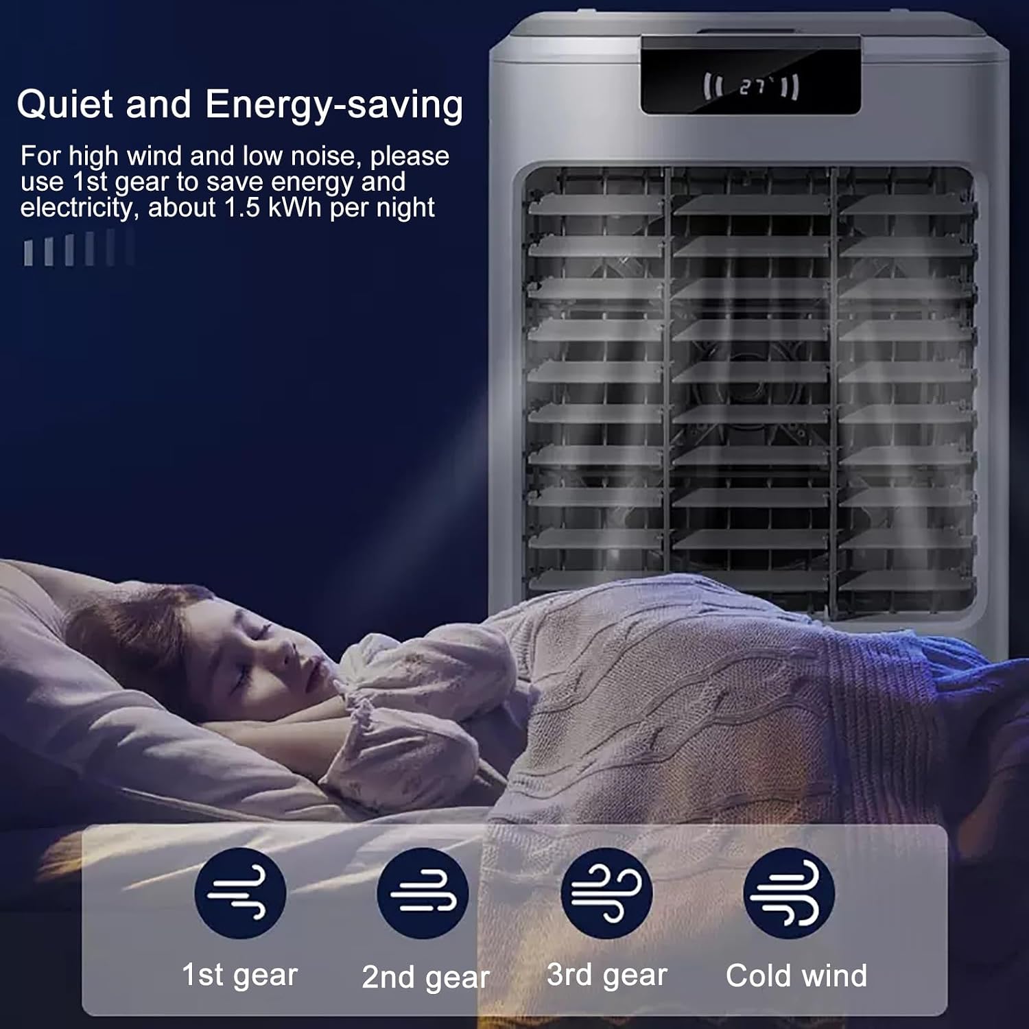  Climatiseur Portable 3 En 1, Refroidisseur D'air Par évaporation, Ventilateur D'extérieur, Oscillant à 120°, 3 Vitesses, Pour Patio, Garage, Industrie, Usage Commercial