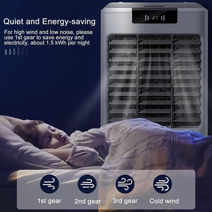 Climatiseur Portable 3 En 1, Refroidisseur D'air Par évaporation, Ventilateur D'extérieur, Oscillant à 120°, 3 Vitesses, Pour Patio, Garage, Industrie, Usage Commercial