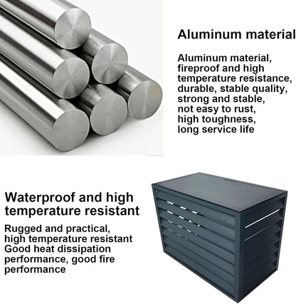 GENERIC Housse En Aluminium Pour Climatiseur – Protection Résistante Aux Intempéries Pour Unité Extérieure Et Cachette élégante, Idéale Pour Condensateur Intérieur/extérieur