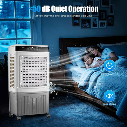 GENERIC Refroidisseur D'air Par évaporation, 3 100 CFM Avec 3 Modes, Vitesses Du Vent, Oscillation à 120°, Minuterie De 0 à 7,5 H, AC Portable Pour Terrasse, Garage, Utilisation Commerciale