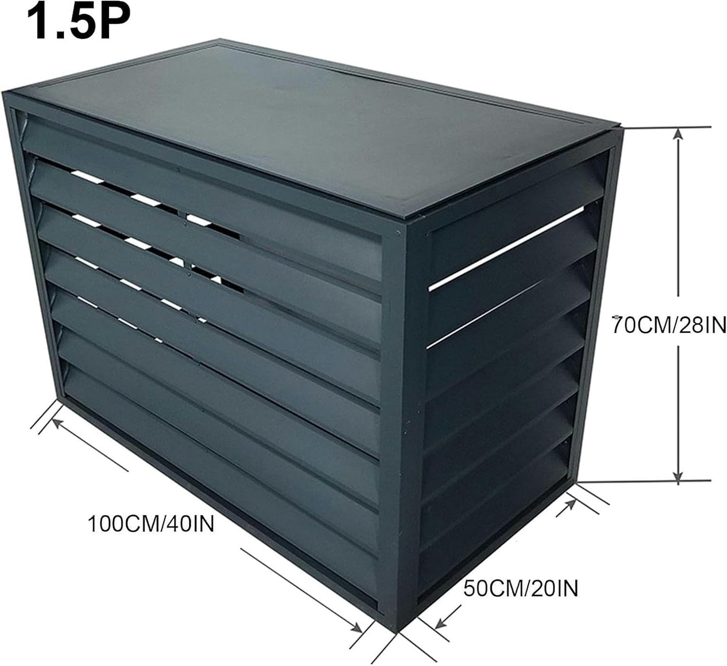 Housse En Aluminium Pour Unité Extérieure, Mini Pompe à Chaleur Fendue Et Protection De Climatiseur, Clôture élégante à Dissimuler, Design Résistant Aux Intempéries, Idéal Pour Toutes Les Saisons