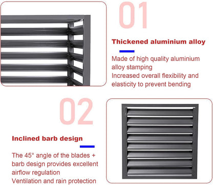 GENERIC Housse Pour Climatiseur Extérieur En Aluminium - Clôture Pour Dissimuler Les Unités - Protection Résistante Aux Intempéries Pour Climatiseurs Extérieurs Et Design élégant