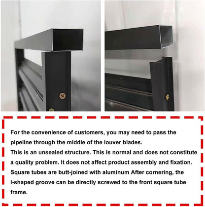 GENERIC Clôture D'intimité En Aluminium Pour Climatiseur – Séparateur Autonome à Persiennes Pour Intérieur Et Extérieur, Réduction Du Bruit – Porte Simple