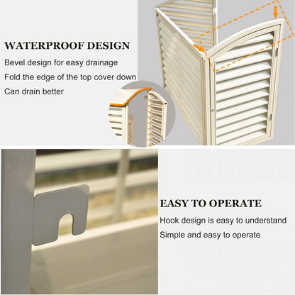  Housse De Protection For Climatiseur Extérieur, Protection Contre Les Intempéries, Écran De Confidentialité Décoratif For Climatiseur, Housse De Protection For Meubles De Jardin, Barrière For Équipeme