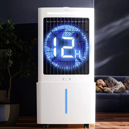 Climatiseur Mobile 25L, Refroidisseur D'Air Évaporatif Avec Télécommande, 3 Vitesses Et 3 Modes, Minuterie 12H, 2 Boîtes Des Glacières, Climatisation Portable Pour Maison Bureau Chambre Cuisine