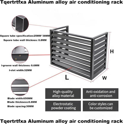 GENERIC Mini Housse De Climatiseur En Aluminium Pour Climatiseur, Protection Contre La Poussière Pour Unités De Climatisation, Pompe à Chaleur, Persienne, Bouclier De Clôture, Cachette, Utilisation En