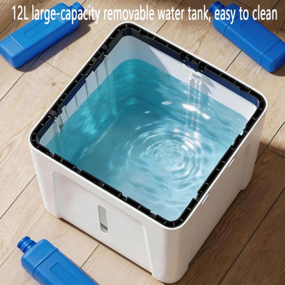 GENERIC Refroidisseur Par évaporation Avec Réservoir D'eau De 12 L, Climatiseur Silencieux, 3 Vitesses, Filtre Lavable, Débit D'air Puissant De 180 M³/h Pour La Maison Et Le Bureau