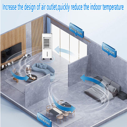 GENERIC Climatiseur Portable à 3 Vitesses, Oscillant à 90°, Fonctionnement Silencieux, Affichage Numérique, Minuterie De 8 Heures, Refroidisseur D'air Par évaporation Avec Ventilateur De Refroidissement à