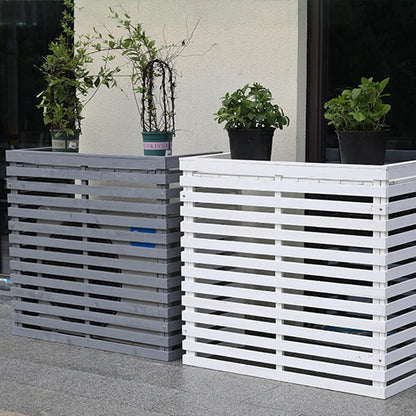 GENERIC Housse De Protection Pour Climatiseur Extérieur – Bouclier En Bois Robuste Pour Unité De Climatisation, Clôture D'intimité Intérieure Et Extérieure Pour Climatisation, Protection Contre Les
