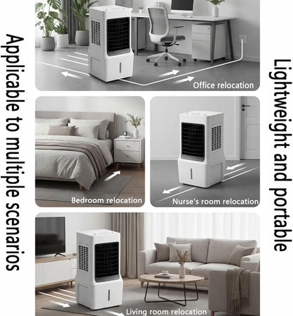 GENERIC Refroidisseur Par évaporation Avec Réservoir D'eau De 12 L, Climatiseur Silencieux, 3 Vitesses, Filtre Lavable, Débit D'air Puissant De 180 M³/h Pour La Maison Et Le Bureau