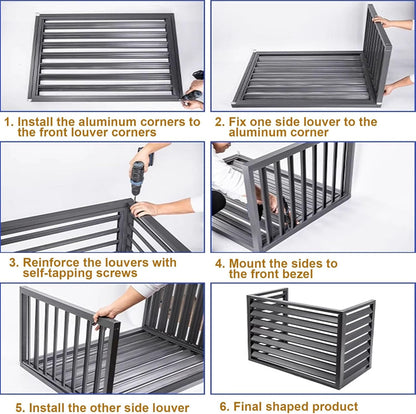  Housse De Protection Pour Climatiseur Mini-Split Extérieur - Résistante Aux Intempéries, Réduction Du Bruit De La Pompe à Chaleur En Aluminium - Idéale Pour Le Support Et
