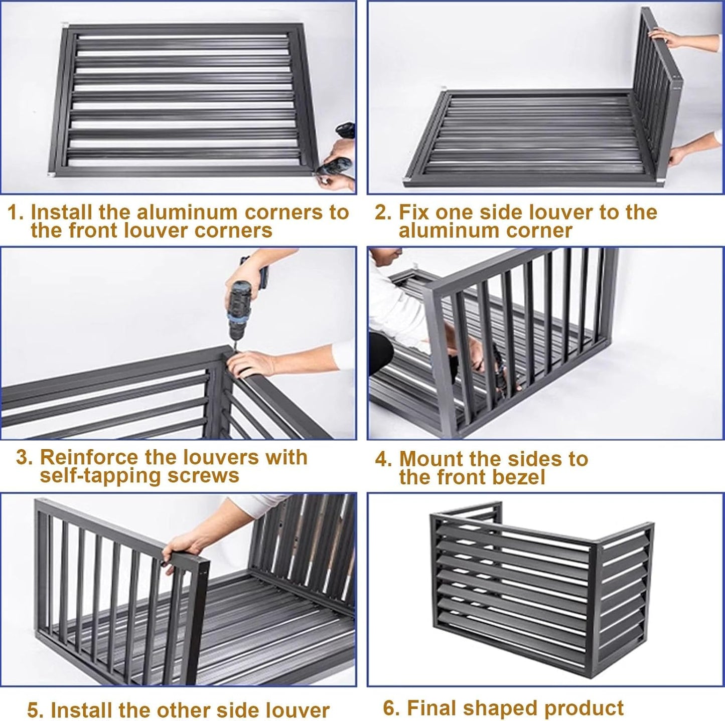  Housse De Protection Extérieure Pour Climatiseur, Mini Unité De Climatisation Divisée En Aluminium, Résistante Au Vol, Protection De Radiateur Résistante Aux Intempéries, Amélioration De L'efficacité