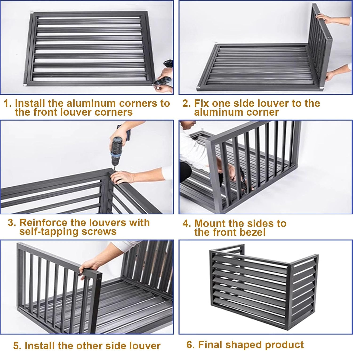  Couvercle De Clôture Pour Climatiseur Extérieur Pour Mini Condensateur Divisé Résistant Aux Intempéries (couleur : Gris)