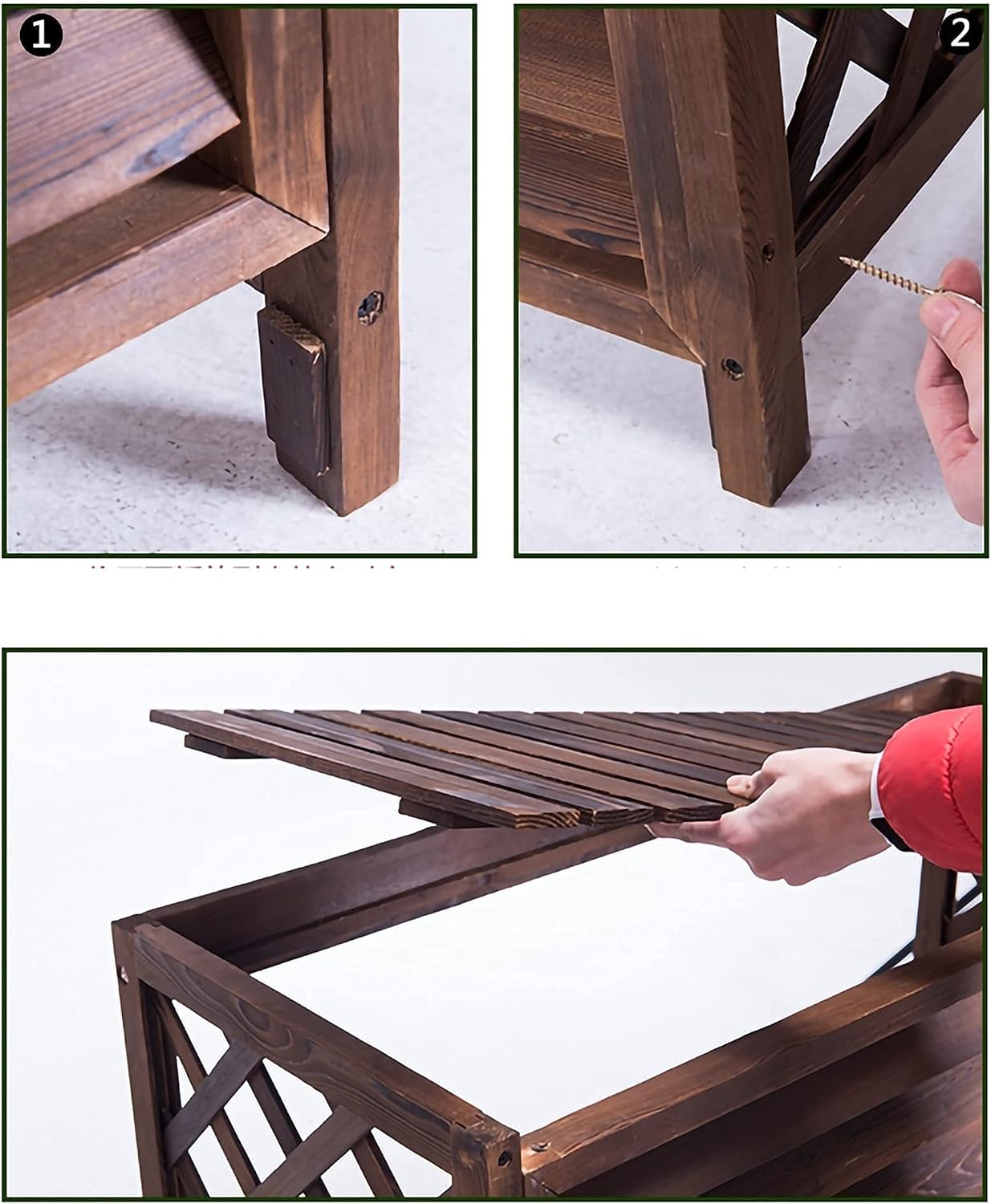  Housse Climatiseur Extérieur Couverture,Climatiseur Clôture écran Climatiseur Extérieur Machine Support Fleur Stand, Décoration Balcon Extérieur Hôte Abri Climatiseur Couverture Extérieure An, No