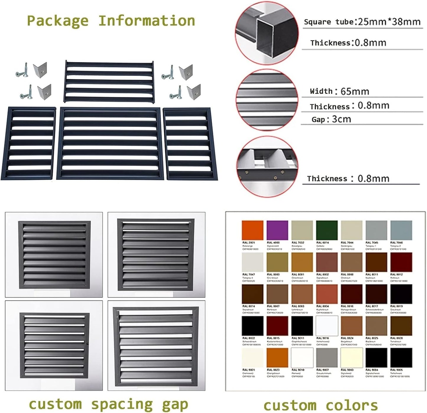 GENERIC Housse De Protection Pour Climatiseur Extérieur En Aluminium - Protection Contre Les Intempéries - Clôture Décorative Pour Unités AC Et Poubelles - Bouclier Extérieur Autonome