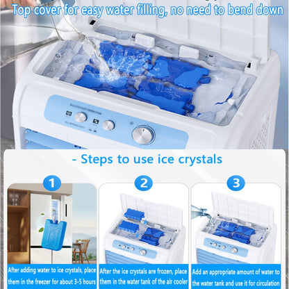 GENERIC Climatiseur Portable Sans Fenêtre Avec 3 Vitesses, Grand Réservoir D'eau, Oscillant à 120 °, Ventilateur De Refroidissement Industriel à Faible Bruit Pour Intérieur Et Extérieur
