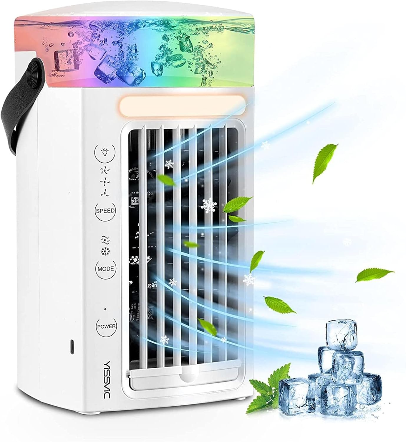  Mini Climatiseur Silencieux, Ventilateur De Bureau Pour La Maison, Refroidisseur D'air Portable, Refroidisseur D'air Pour Chambre à Coucher Silencieuse, Ventilateurs Silencieux COM