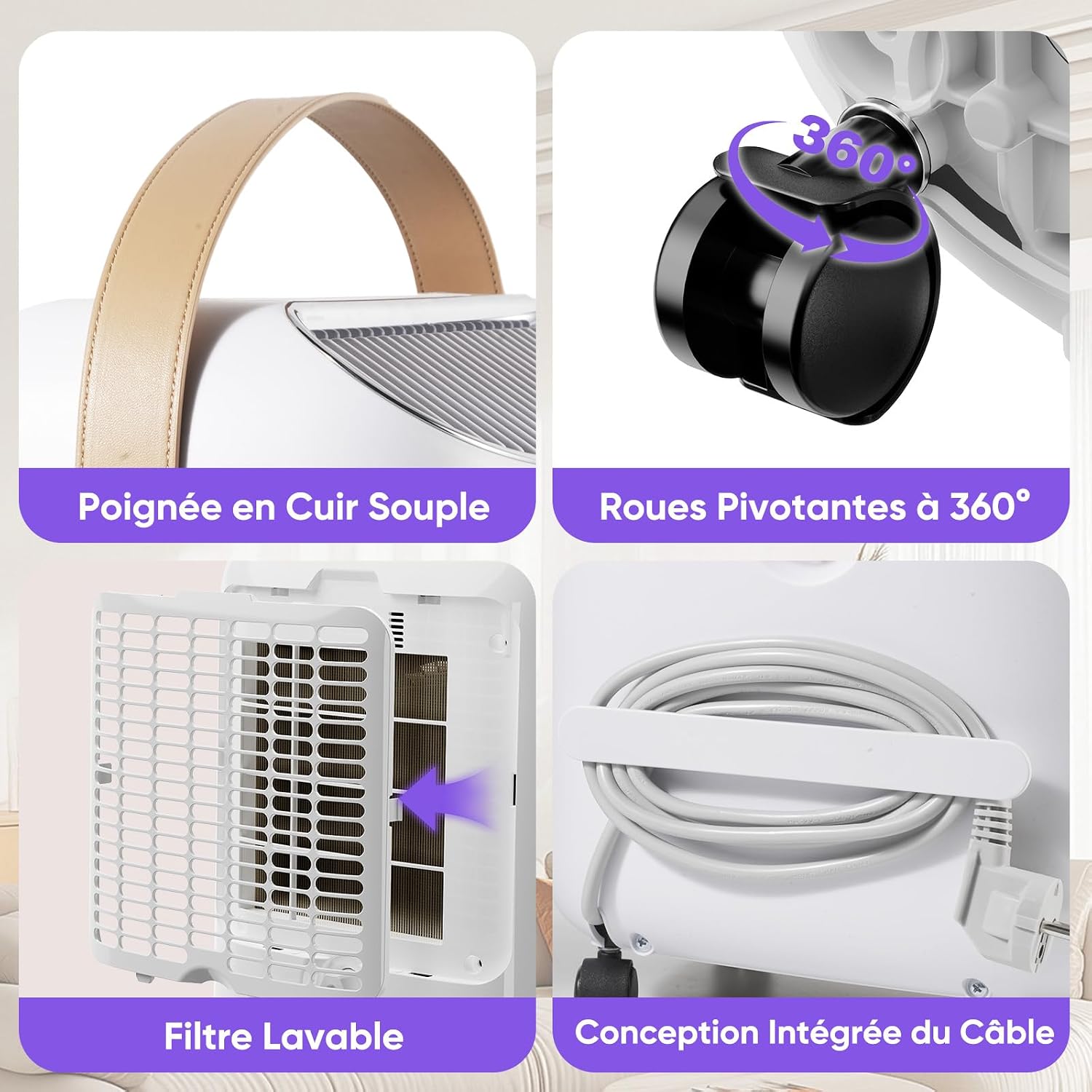  Deshumidificateur D Air 16L/Jour, Déshumidificateur Electrique, Minuterie 24H, Verrouillage Pour Enfants, Protection Anti Débordement, 110m³ (45m²), Pour Maison, Appartement, Salle De Bain, Cave