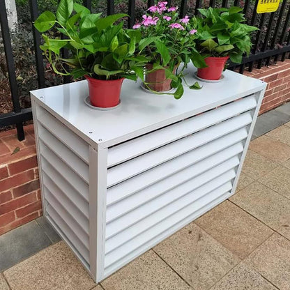 GENERIC Housse En Aluminium Pour Climatiseur Et Clôture D'intimité | Grille De Protection Extérieure Pour Climatisation | Bouclier De Condensateur Et Pompe à Chaleur | Boîtier élégant Pour Poubelle | Design