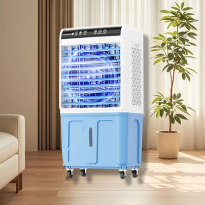 GENERIC Climatiseur Portable Sans Fenêtre Avec 3 Vitesses, Grand Réservoir D'eau, Oscillant à 120 °, Ventilateur De Refroidissement Industriel à Faible Bruit Pour Intérieur Et Extérieur