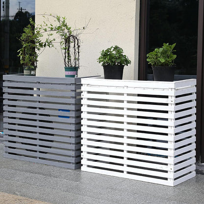 GENERIC Housse De Protection En Bois De Qualité Supérieure Pour Climatiseur – Capot D'extérieur à Persiennes En Bois Massif Bouclier De Protection Multifonction Pour Fleurs Dimensions : B-85 X 35 X 80 Cm