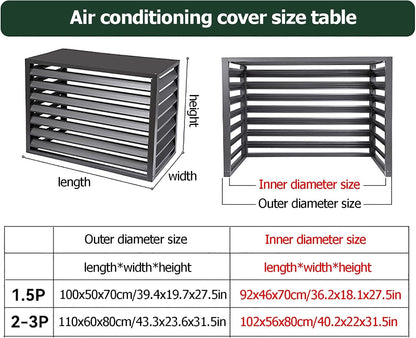  Housse De Protection Pour Climatiseur Extérieur – Protection Contre Les Intempéries – Protection Antivol Pour Climatisation Décorative Pour Unités Extérieures Et Protection élégante De La