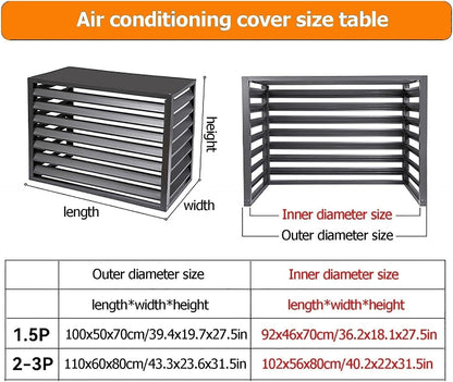 GENERIC Protection De Clôture Pour Climatiseur Extérieur – Boîtier De Protection Pour Unités De Climatisation Et Poubelles, Support Polyvalent Pour Plantes, Gris (110 X 60 X 80 Cm)