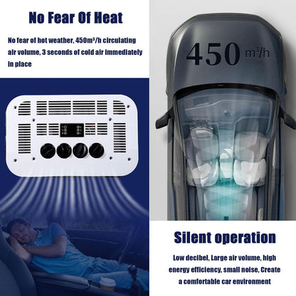  Climatiseur De Toit Avec Compresseur Scroll, Faible Niveau Sonore, Refroidissement De Stationnement 12V/24V Pour Camping-Cars, Camions, Fourgonnettes Et Remorques à Bateaux