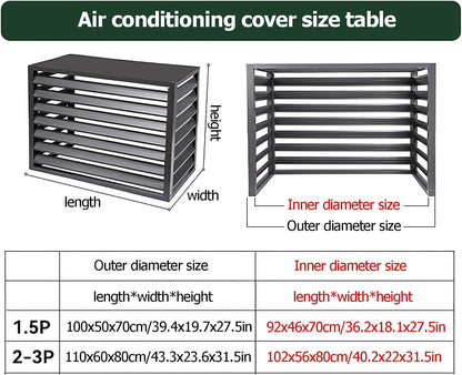 GENERIC Housse De Protection En Aluminium Pour Climatiseur, Climatiseur, Pompe à Chaleur, Unité Extérieure, Poubelle De Jardin, Protection Renforcée Contre Les Intempéries