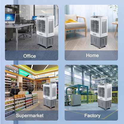 GENERIC Refroidisseur D'air Par évaporation 1800 CFM, Oscillation à 120°, 3 Vitesses, Télécommande, 4 Glacières, Ventilateur De Refroidissement à Air 3 En 1 Pour La Maison, Le Bureau, L'extérieur