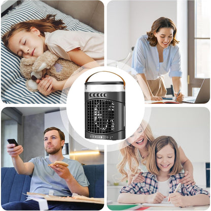 GENERIC Refroidisseur D'air Par évaporation | Refroidisseurs Par évaporation Pour Climatiseur – Chargement USB, 3 Vitesses De Vent, Ventilateurs De Refroidissement D'air à Faible Bruit Pour Petite Pièce,