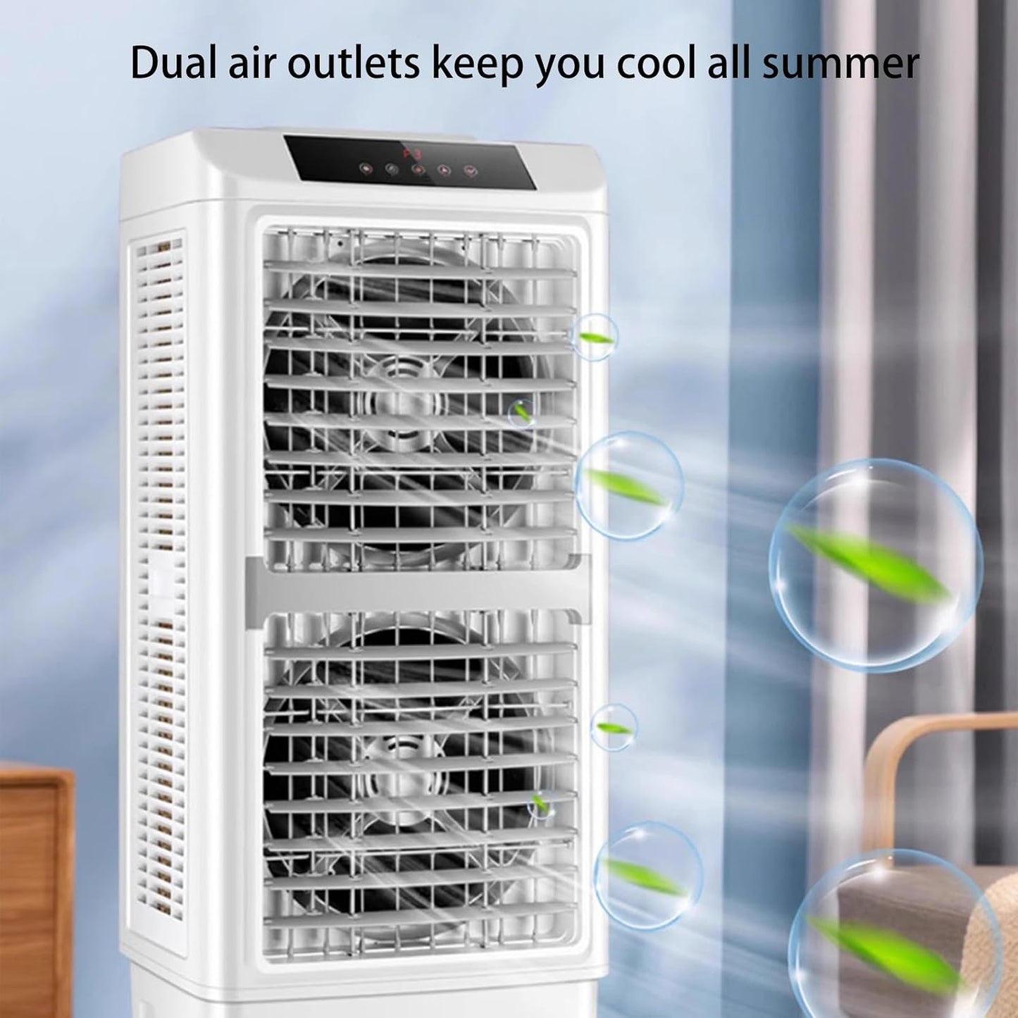 GENERIC Refroidisseur Par évaporation Portable, Refroidisseur D'air De Marais à 3 Vitesses Avec Roues Universelles Et Réservoir D'eau Pour Terrasse, Cour Et Utilisation En Usine