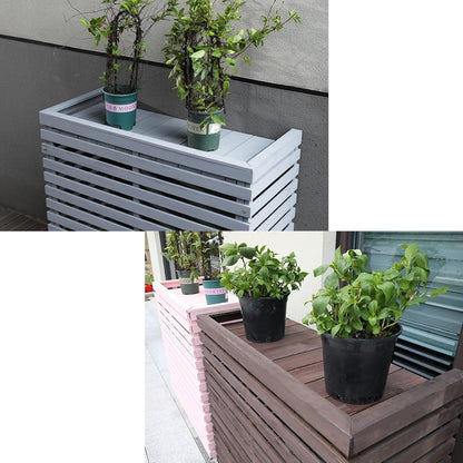  Housses Décoratives Pour Climatiseur Pour Clôture Extérieure – Housse élégante En Bois Pour Unité De Climatisation Et Support De Plante Avec Protection Supérieure – Design Résistant Aux Intempéries