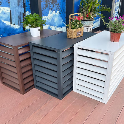 GENERIC Housse De Protection Pour Climatiseur, Mini Unité De Climatisation En Extérieur, Bouclier Antivol En Aluminium Robuste, Protection De Radiateur Résistante Aux Intempéries, Amélioration De L'efficacité