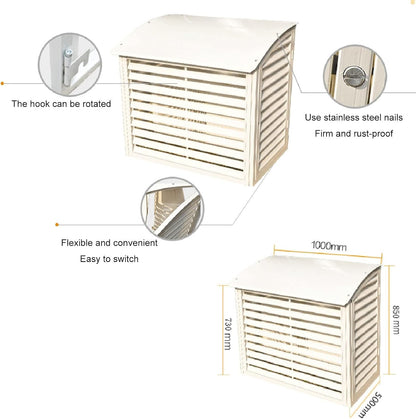  Housse De Protection For Climatiseur Extérieur, Protection Contre Les Intempéries, Écran De Confidentialité Décoratif For Climatiseur, Housse De Protection For Meubles De Jardin, Barrière For Équipeme