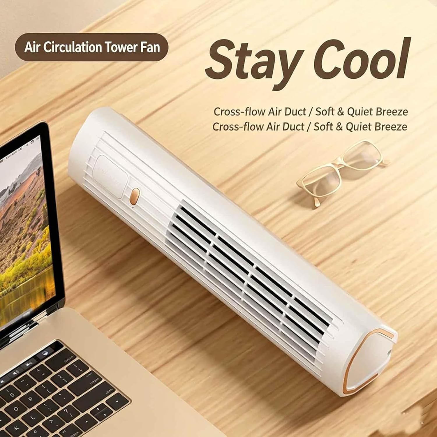 GENERIC Ventilateur Portable Sans Pales Avec Vent à 3 Vitesses, Ventilateur De Bureau Pour Bureau, Chambre, Extérieur, Utilisation Horizontale Ou Verticale
