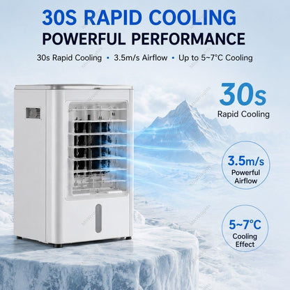  Climatiseur 4 En 1 Pour Camions, Ventilateur Portable à 3 Vitesses Et 4 Modes, Refroidissement Rapide, Idéal Pour Les Semi-remorques, Les Bus, Les Camping-Cars Et Les Habitations Car-24V