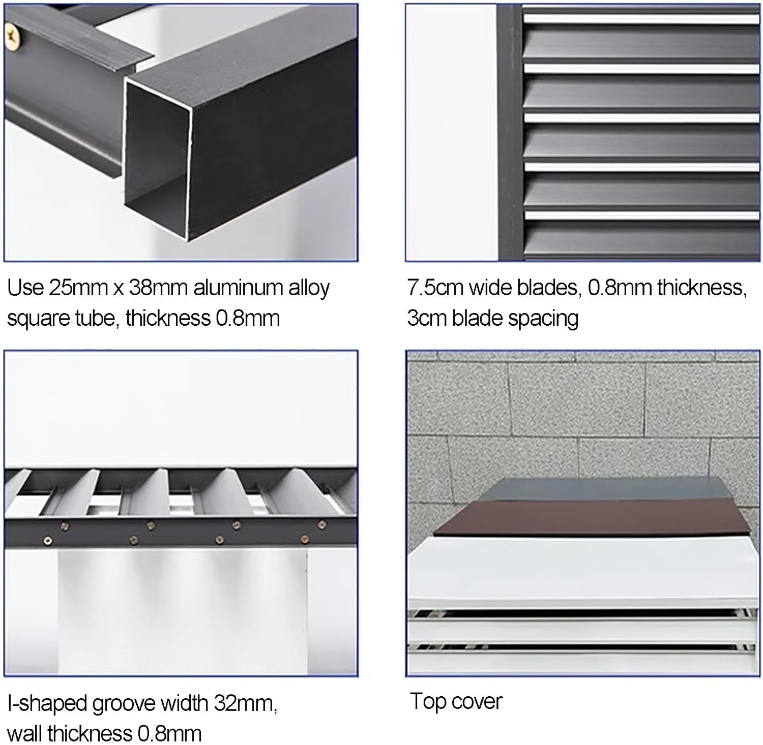 GENERIC Protection De Clôture Pour Climatiseur Extérieur – Boîtier De Protection Pour Unités De Climatisation Et Poubelles, Support Polyvalent Pour Plantes, Gris (110 X 60 X 80 Cm)