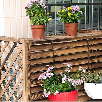 GENERIC Housse En Bois Pour Climatiseur Extérieur, Cadre Imperméable Pour Climatiseur, Avec Volets Cachés, Facile à Installer, Protection Durable Pour Unités Extérieures