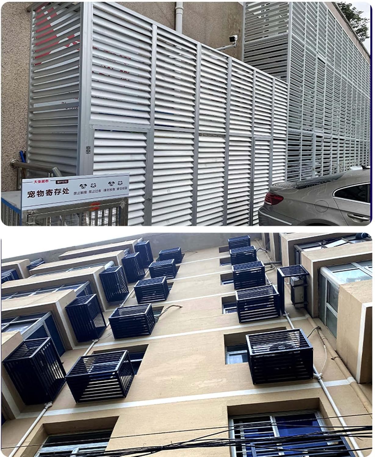 GENERIC Couverture Pour écran Clôture Climatiseur Extérieur - Grande Grille à Persiennes Aluminium Résistante Aux Intempéries, Couvertures Climatiseur Central Pour Unités, Boîtier Autoportant Pour Couvrir
