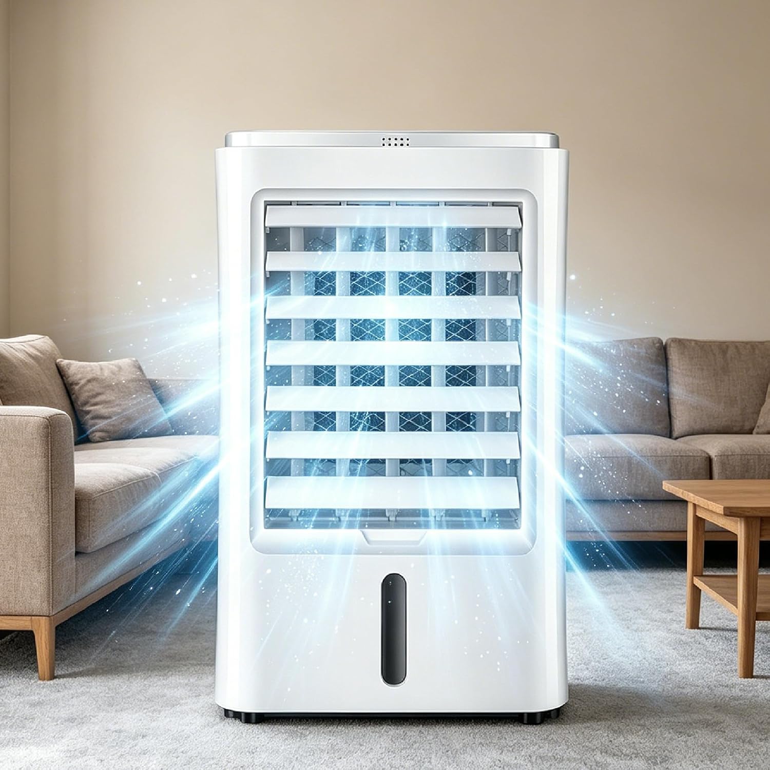  Mini Climatiseur Pour Camping-Car, Ventilateur Portable, Refroidisseur D'air Par Évaporation Avec 3 Vitesses De Ventilation Et Minuterie 1/2/4 H, Ventilateur De Refroidissement 24v