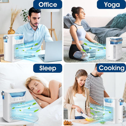 GENERIC Refroidisseur D'air Portable – Tundra Freeze Avec 3 Vitesses De Vent, 7 Lumières LED, Réservoir D'eau De 700 Ml Pour La Maison, Le Bureau Et La Chambre à Coucher