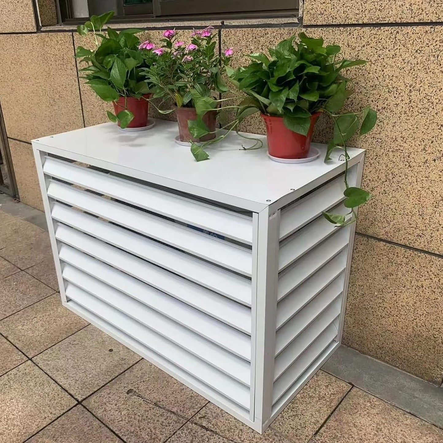 GENERIC Housse De Protection Imperméable Pour Climatiseur Extérieur - Protection Décorative Pour Climatisation - Empêche Les Débris Et Les Dommages Causés Par Les Intempéries - Solution De Rangement élégante