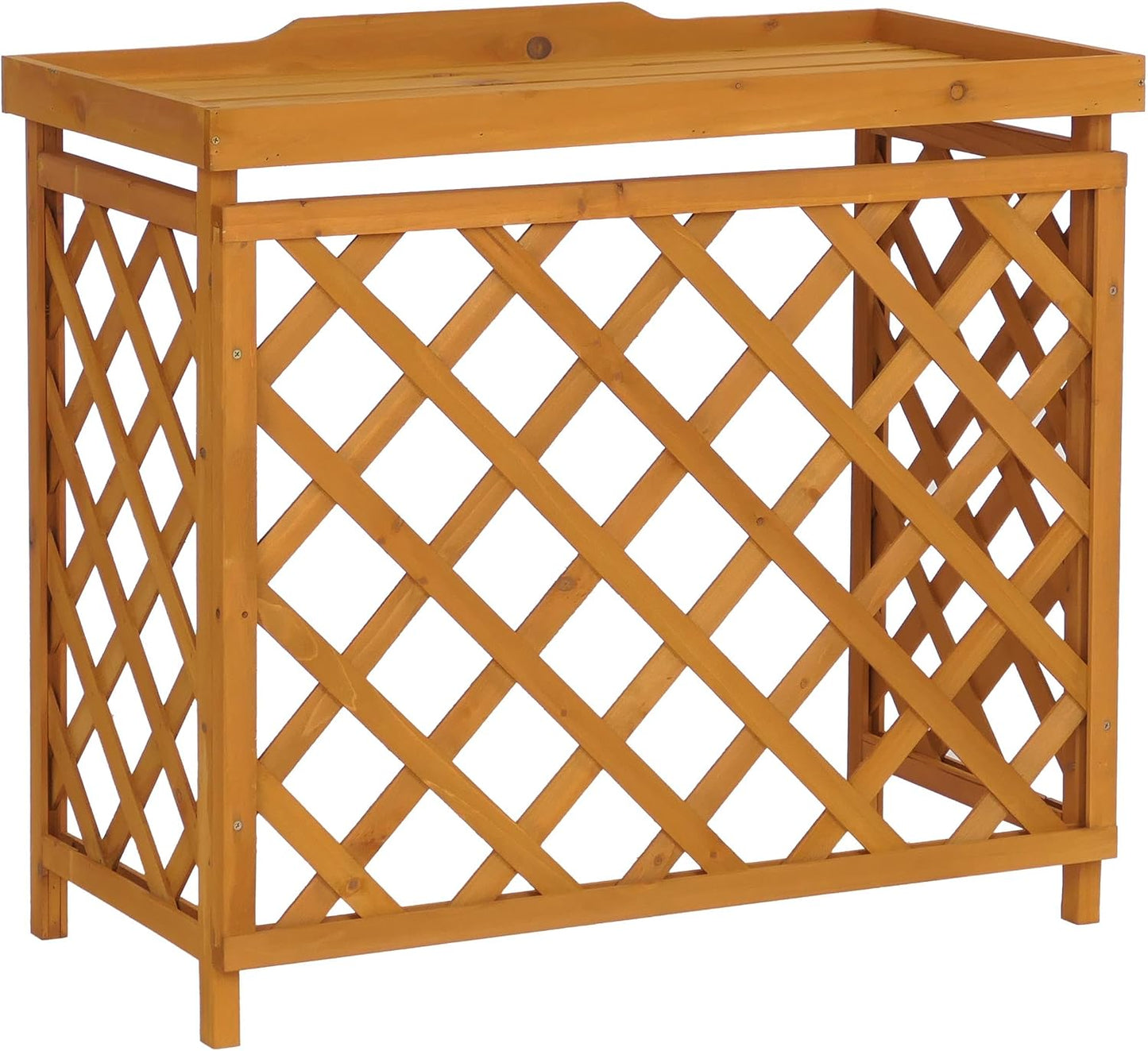  Mendler Cache Pour Climatiseur/échangeur Thermique HWC-Q14, Cache En Bois Certifié MVG 78 X 90 X 45 Cm - Couleur Naturelle