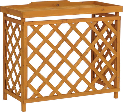  Mendler Cache Pour Climatiseur/échangeur Thermique HWC-Q14, Cache En Bois Certifié MVG 78 X 90 X 45 Cm - Couleur Naturelle