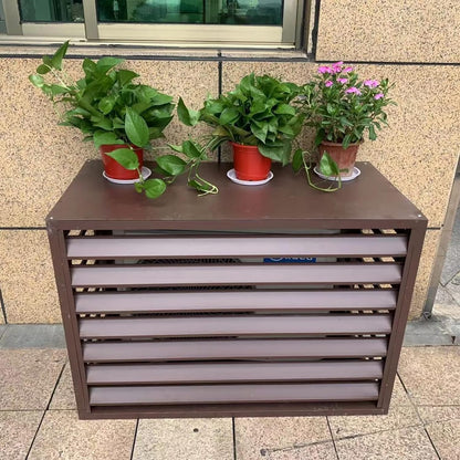  Couvercle En Aluminium Pour Climatiseur Et Pompe à Chaleur - Écran De Protection Extérieur Pour Condensateurs - Clôture Autoportante Pour Unités AC Et Déchets - Design Résistant Aux Intempéries
