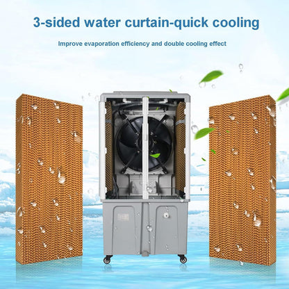  Refroidisseur D'air Par évaporation, Climatiseur Portable – Réservoir D'eau De 70 L Et Minuterie 12 Heures, Installation Facile, Ventilateur Refroidissement 3 En 1 For Garage, Terrasse, Sous-sol