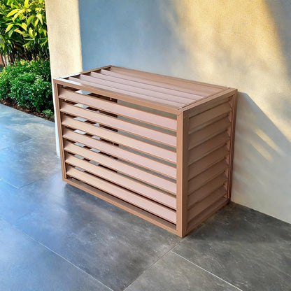 GENERIC Housse De Protection Pour Climatiseur D'extérieur En Aluminium – Écran De Clôture AC Résistant Aux Intempéries Et Bouclier De Protection Contre Le Condensateur – Assemblage Facile – Ajustement