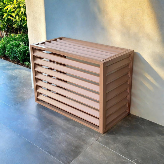 GENERIC Housse De Protection En Aluminium Pour Climatiseur - Résistant Aux Intempéries - Pour Extérieur - Pour Climatisation Et Protection Contre Le Condensateur - Assemblage Facile Pour Toutes Les Saisons