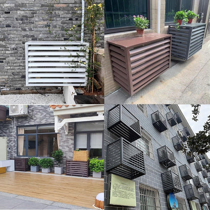 GENERIC Housse En Aluminium Pour Climatiseur Et Clôture D'intimité | Grille De Protection Extérieure Pour Climatisation | Bouclier De Condensateur Et Pompe à Chaleur | Boîtier élégant Pour Poubelle | Design